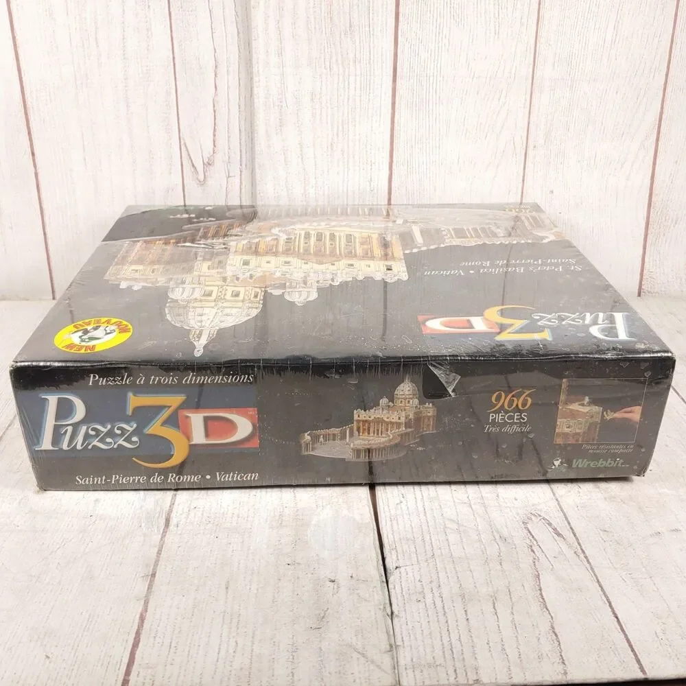 NEW & SEALED Puzz 3D St. Peter’s Basilica Vatican Rome 966 Pieces Wrebbit Puzzle